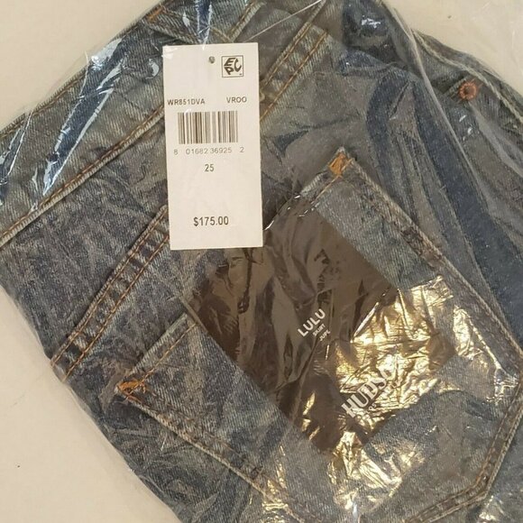 Hudson Lulu Denim Skirt Blue Size 25 Mini Distressed Hem NWT $175 Front… - Picture 5 of 6